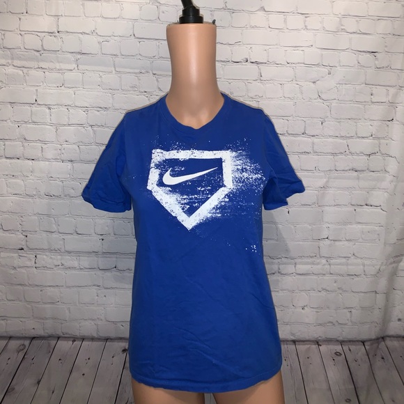 Nike Other - The Nike Tee Athletic Cut Blue & White shirt sz L